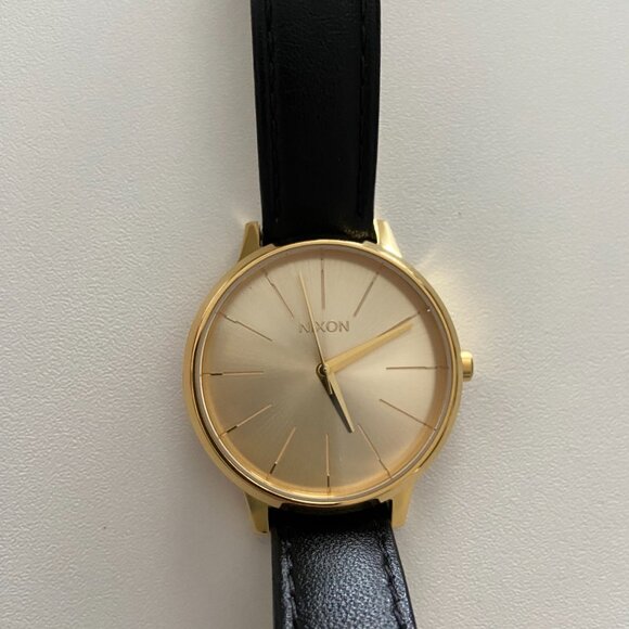 Nixon Kensington Leather Women's Watch w/ Gold Face - Picture 4 of 8